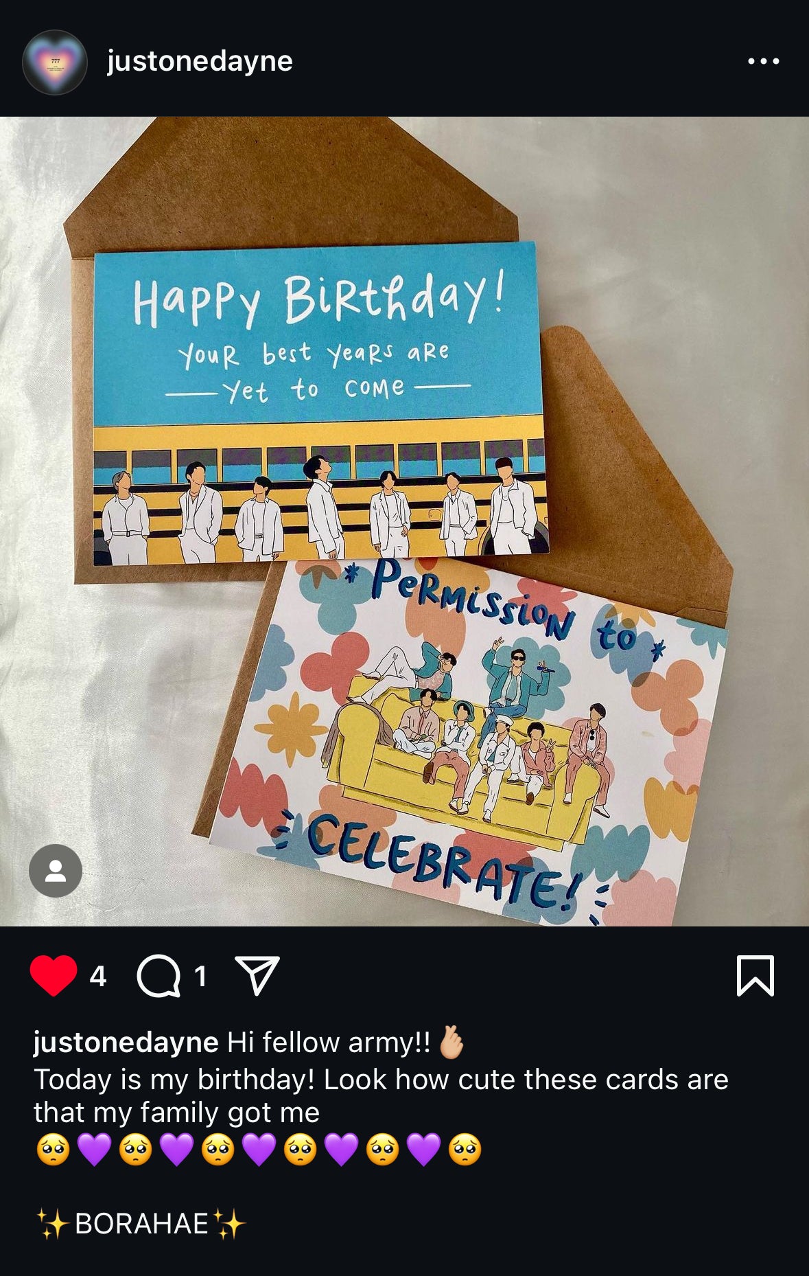 Jin "Happy" Birthday/Holidays Card