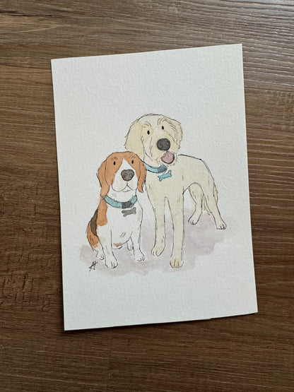 Custom Watercolor Pet Portraits