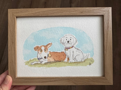 Custom Watercolor Pet Portraits
